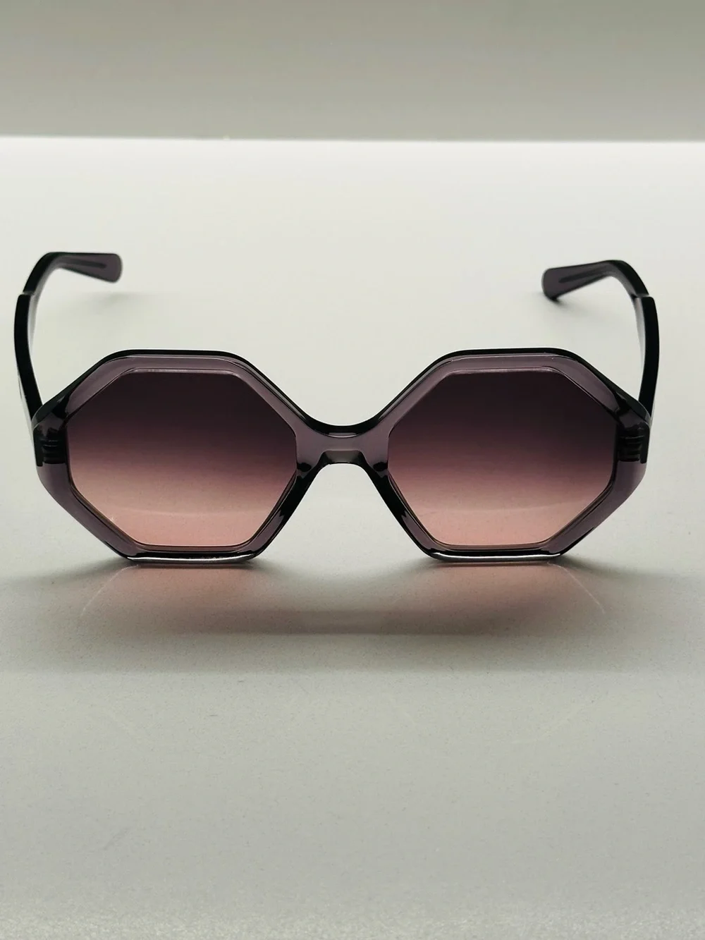 Salvatore Ferragamo Gradient Grey Geometric Sunglasses